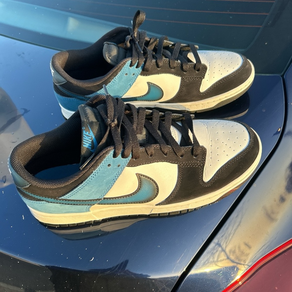 Nike dunks black and blue Size 10 US